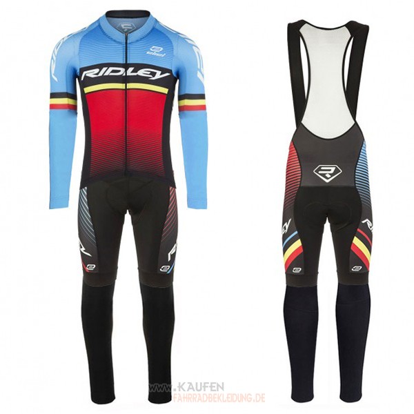 Ridley Rincon Langarmtrikot 2017 Und Lange Tragerhose Rot Und Blau